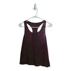 Lululemon Top Women 10 Maroon Racerback Tank Athleisure Gym Sportswear Train